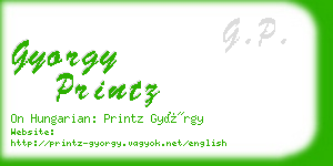 gyorgy printz business card